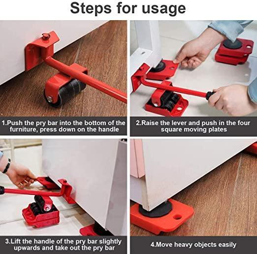 Furniture Lifter -Furniture Lifter Mover Tool Set Heavy Duty Furniture Shifting Lifting Moving Tool with Wheel Pads -  Store_name 