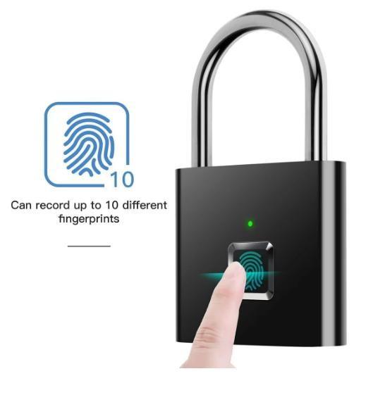 Portable Fingerprint Padlock USB Rechargeable -  Store_name 