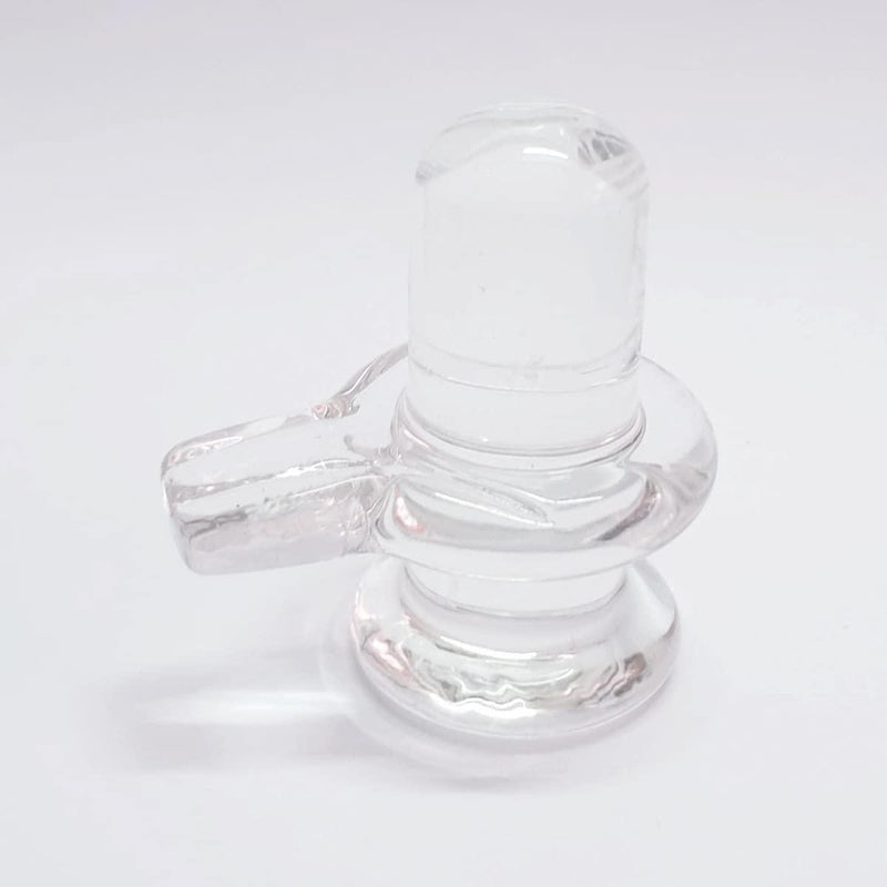 Sphatik Shivling/Big Size for Home Pooja Decorative Showpiece - 4 inch, 250gm (Crystal, White)� -  Store_name 