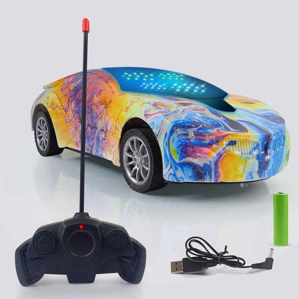 NHR Chargeable 3D Remote ( Assorted Colors )Control Lighting Famous Car for Kids -  Store_name 