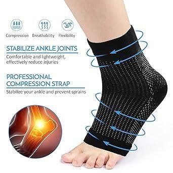 Swelling Arch Heel Socks yoga sport protect socks Pack of 2 Pair -  Store_name 