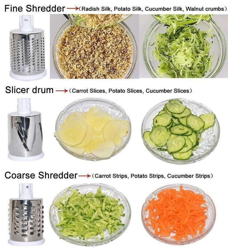 4 in 1 Rotary Drum Vegetable Grater & Slicer -  Store_name 