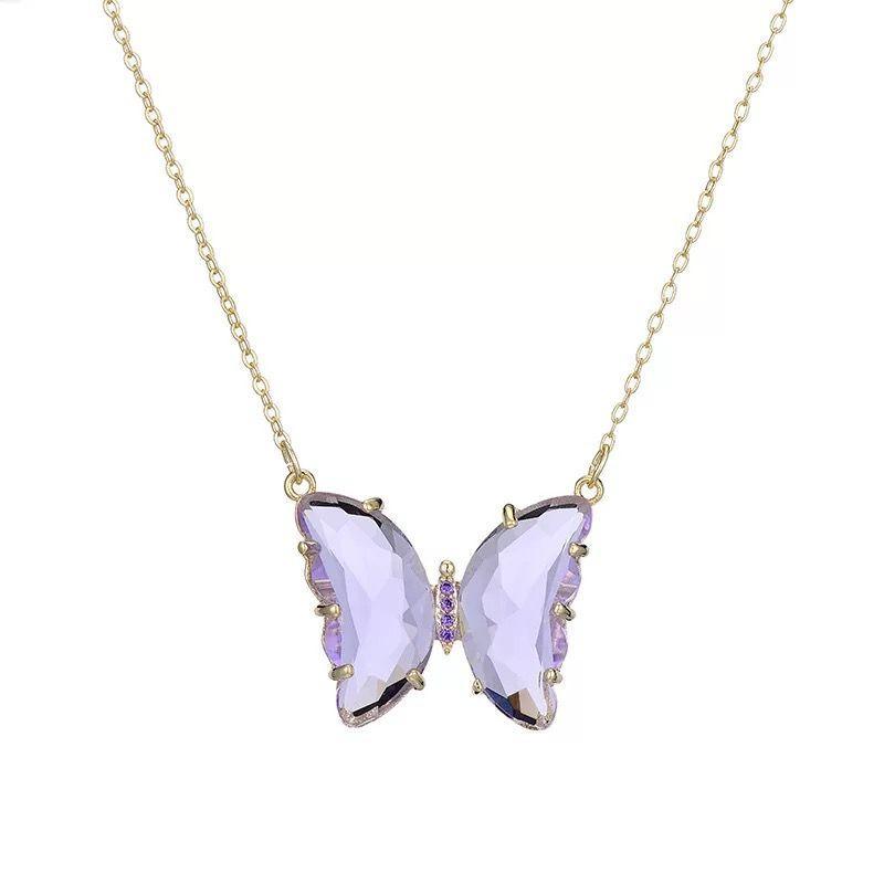 AVR JEWELS Gold-plated Stylish Butterfly Necklace For Women and Girls -  Store_name 