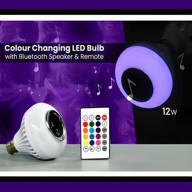 Colour Changing LED Bulb with Bluetooth Speaker & Remote -  Store_name 