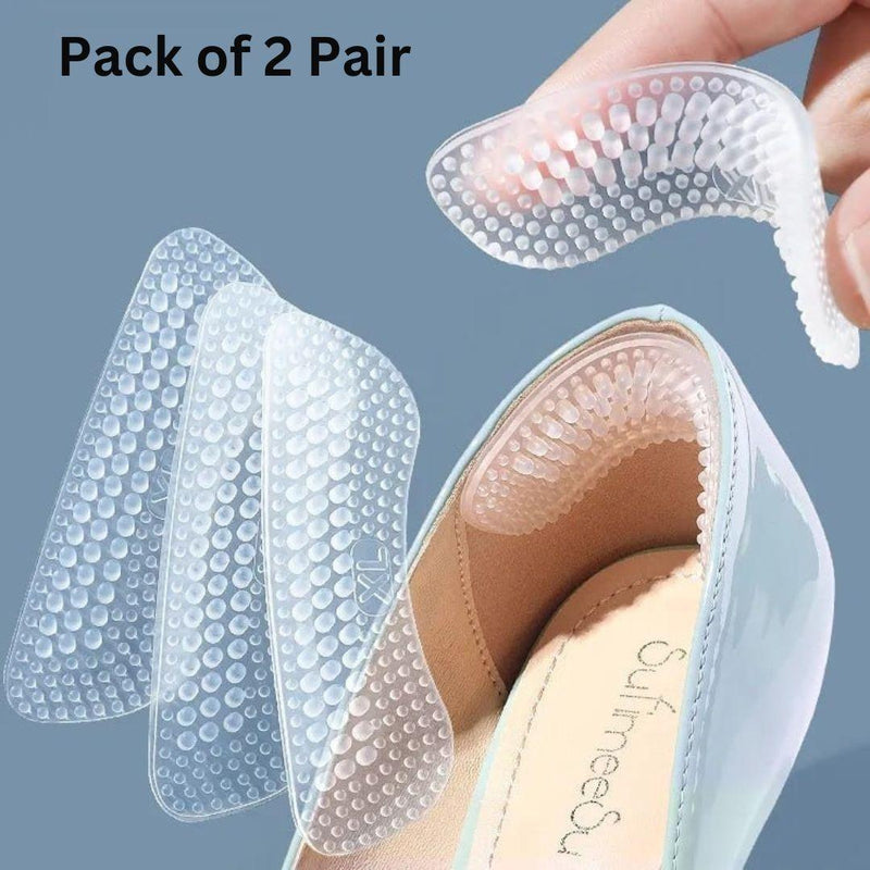 Silicone Heel Liner Grip Cushions Insoles- 2 Pair -  Store_name 