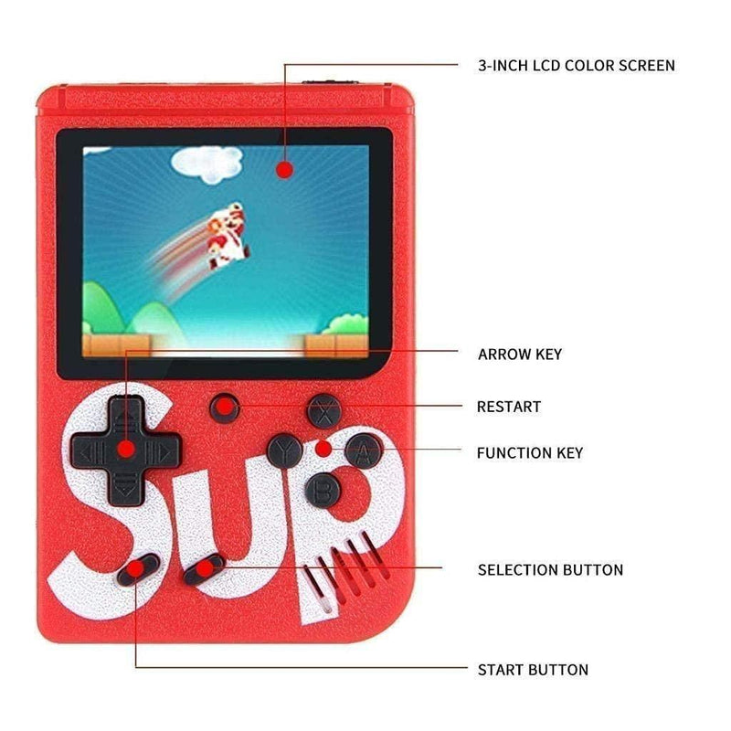 400 in 1 Sup Video Games Portable, Led Screen and USB Rechargeable, Handheld Console, Classic Retro Game Box Toy for Kids Boys & Girls (Multi Color ,1 pcs) -  Store_name 