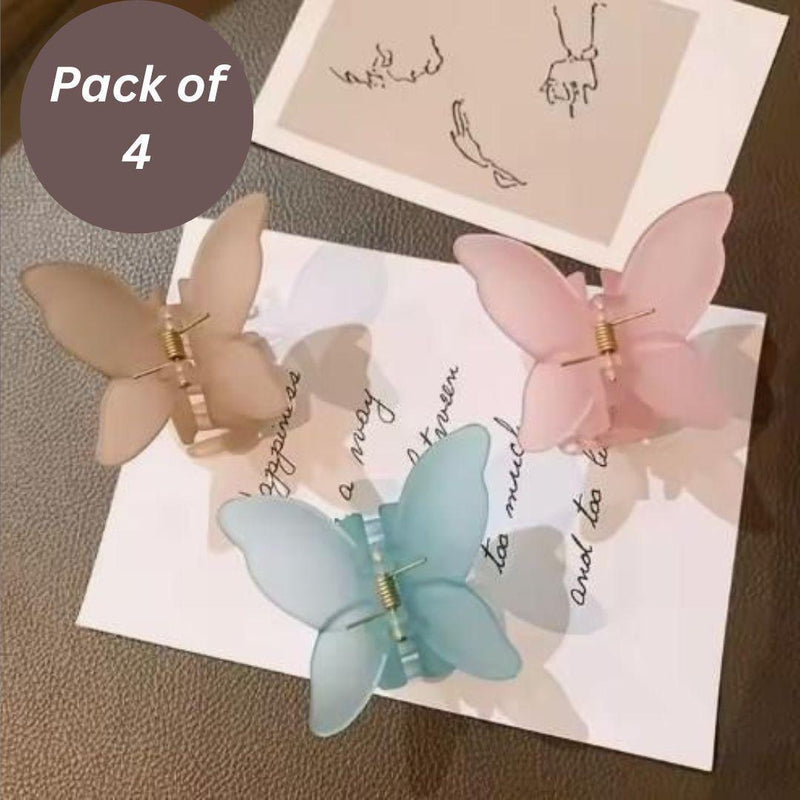 Korean Trendy fashion Butterfly Non-Slip Clip (Pack of 4) -  Store_name 