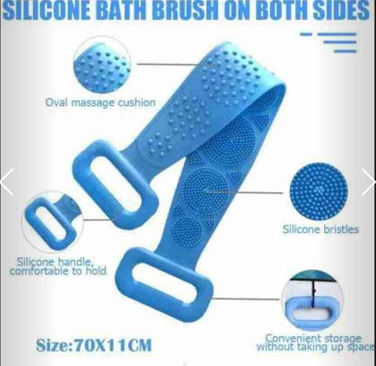 Silicone Body Back Scrubber Double Side Bathing Brush for Skin Deep Cleaning -  Store_name 