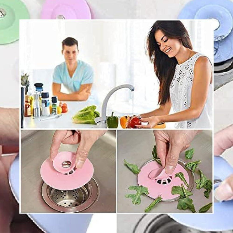 Silicone Household Kitchen Sink Strainer (Random Color) (Pack of 3) -  Store_name 