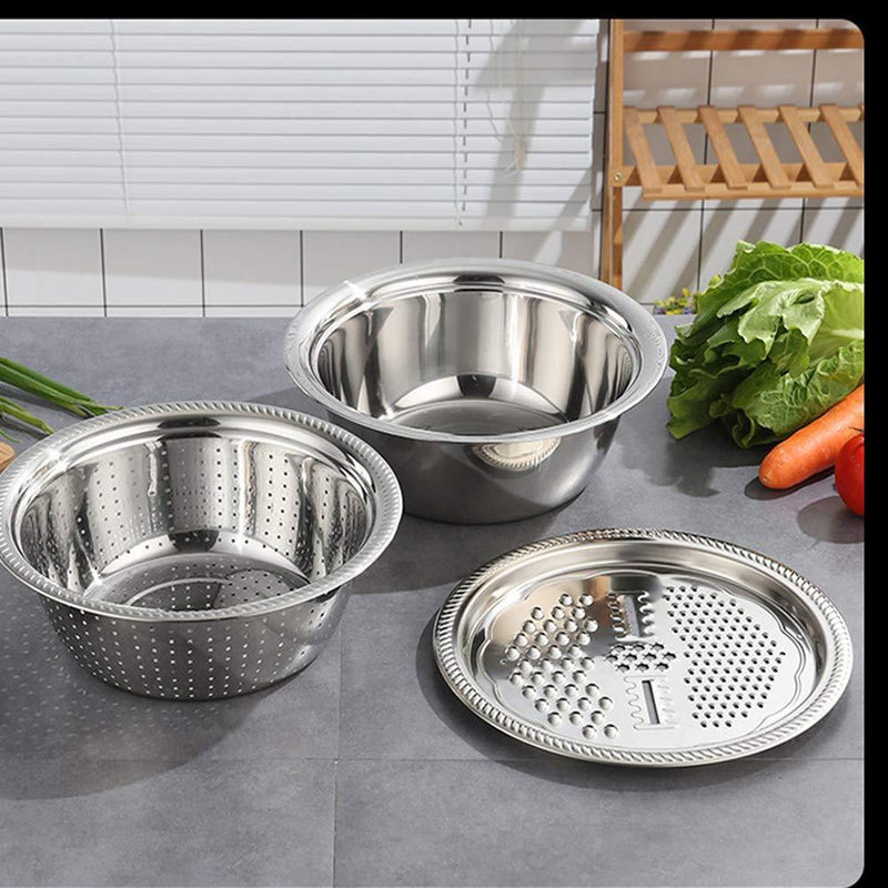 3 in 1 Multifunctional Grater Basin Stainless Steel Colanders Set -  Store_name 