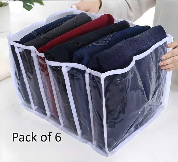 6 Grids Clothes Organizer (Pack of 6) -  Store_name 