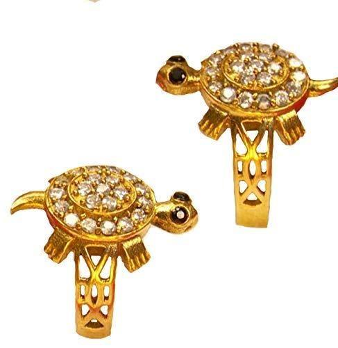 Panchdhatu Zircon Studded Turtle Meru Ring Set of 2 -  Store_name 