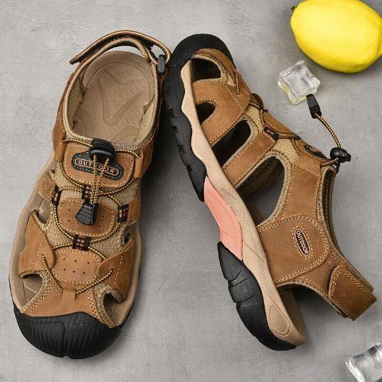 Men's Leather Closed Toe Sandal -  Store_name 