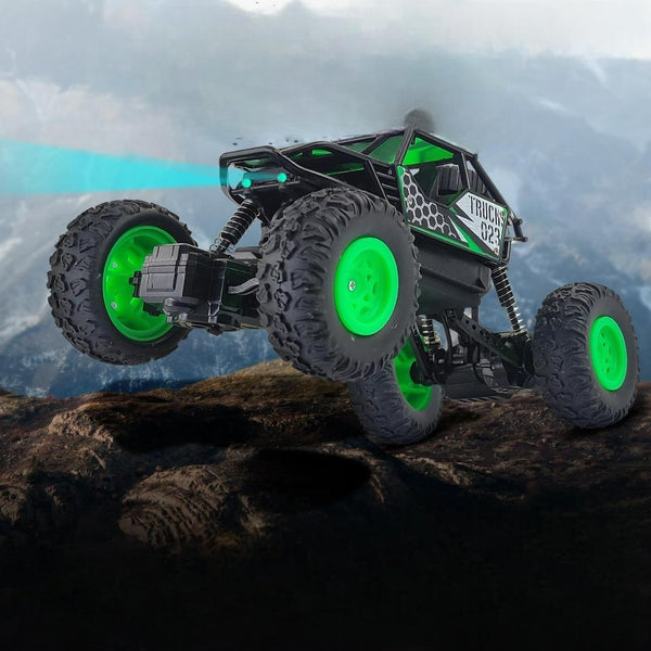 Rechargeable Rock Crawling 2WD 2.4 Ghz 4x4 Rally Car Remote Control Monster Truck (Green) -  Store_name 