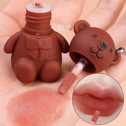 2 in 1 Keychain Bear Matte Lipstick (Pack of 2, Assorted) -  Store_name 