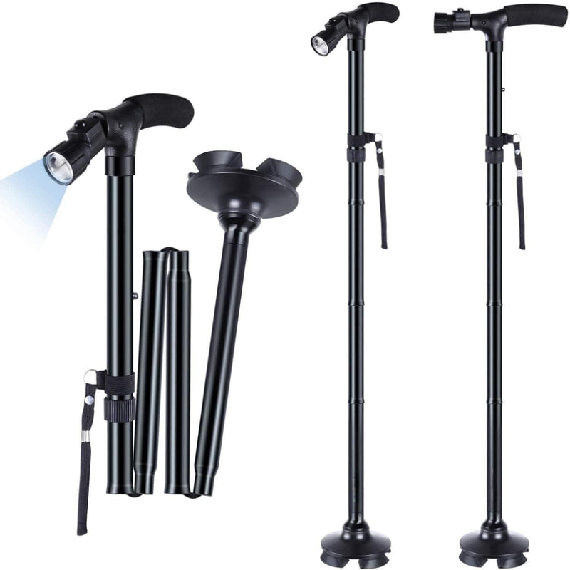 Collapsible Walking Stick with Led Light -  Store_name 