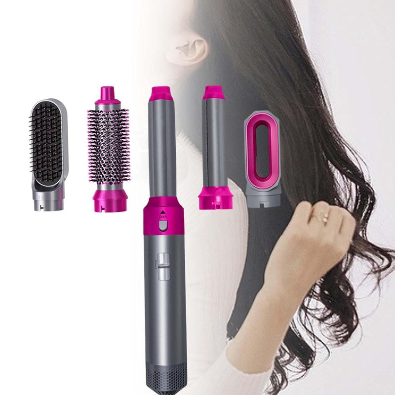 Muti-Functional 5 IN 1 Hair Styling Tool Detachable Hot Air Brush Hair Dryer with Comb -  Store_name 