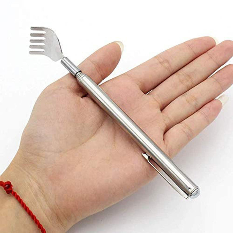 Manual Massage Scratcher Stainless Steel Extendable Telescopic Back for Body Acupressure -  Store_name 