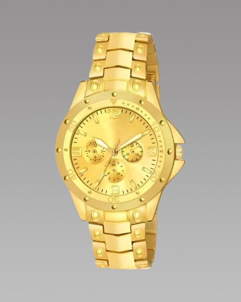 Men's Golden Stainless Steel Watches -  Store_name 