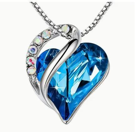 Love Pendant Ocean Heart Artificial Rhinestone Pendant -  Store_name 