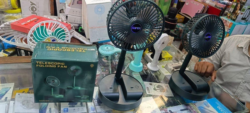 Adjustable Height Telescopic Rechargeable Standing Fan Rechargeable Pedestal Fan -  Store_name 