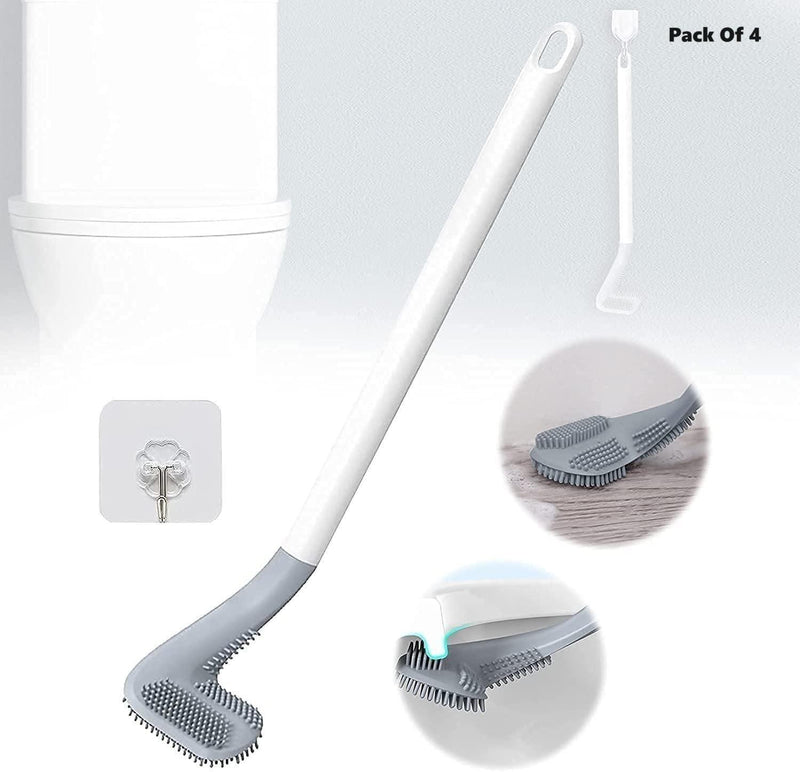 Toilet Brush- Wall-Mounted Long-Handled Golf Head Toilet Brush with Hook Pack of 2 -  Store_name 