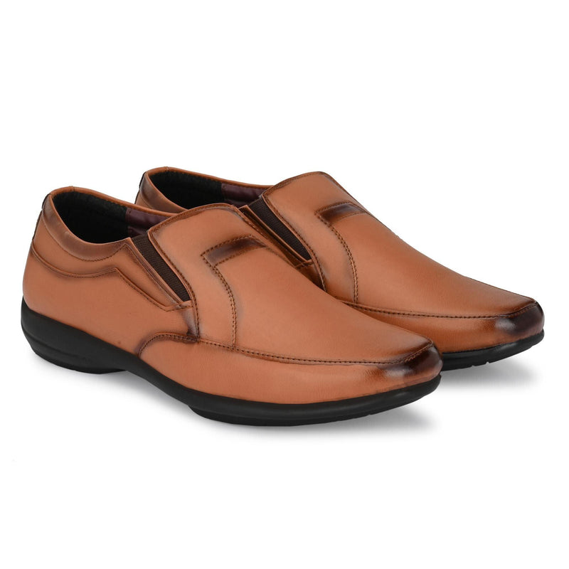 Men's Tan Formal Synthetic Leather Loafers -  Store_name 