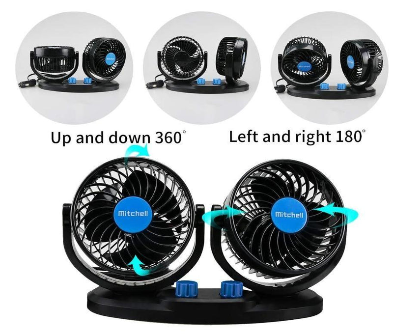 Car Air Circulation Fan 360� Rotatable Auto Car Cooling Fan -  Store_name 