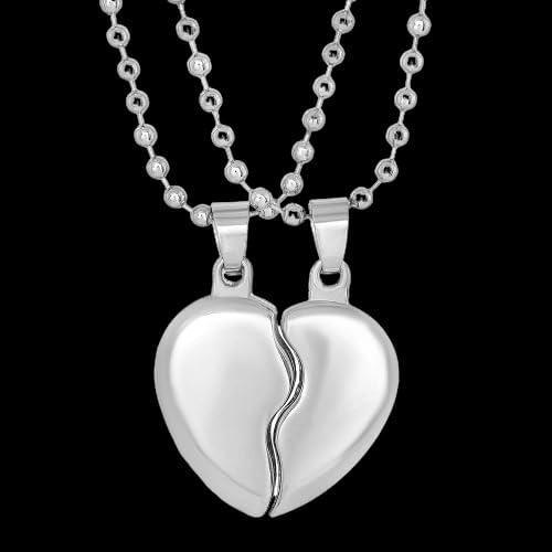 Couple Silver Plated Pendants Set -  Store_name 