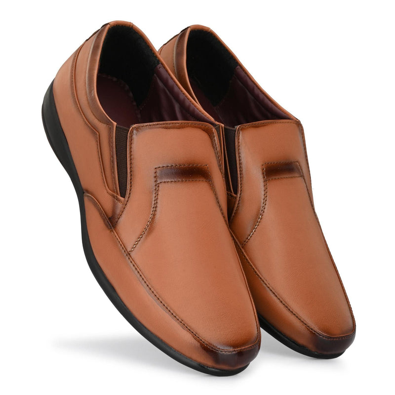 Men's Tan Formal Synthetic Leather Loafers -  Store_name 