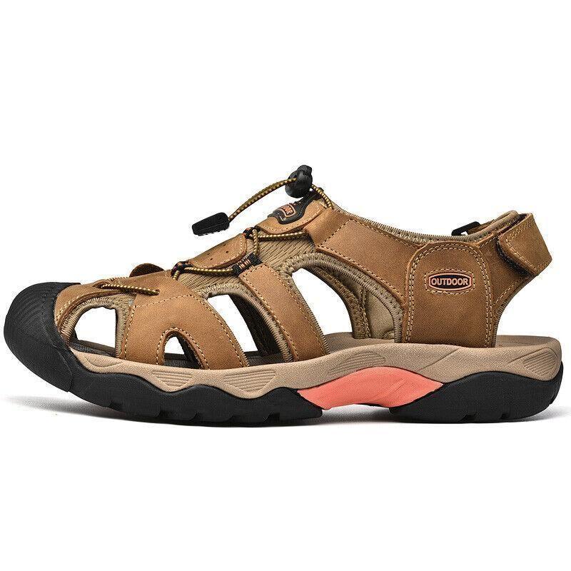 Men's Leather Closed Toe Sandal -  Store_name 