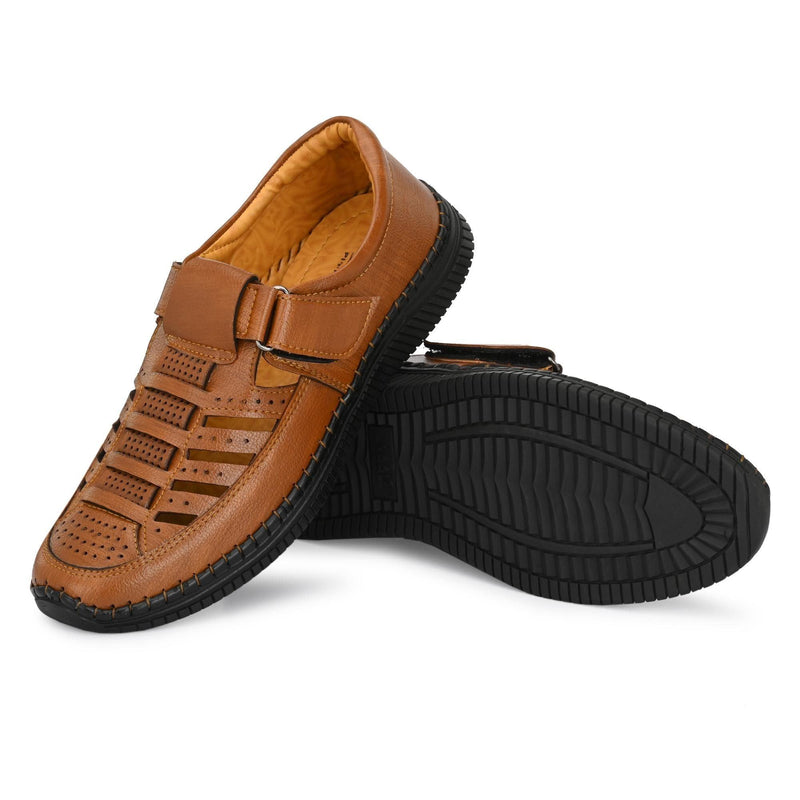 Men's Syntehtic Leather Tan Sandals -  Store_name 