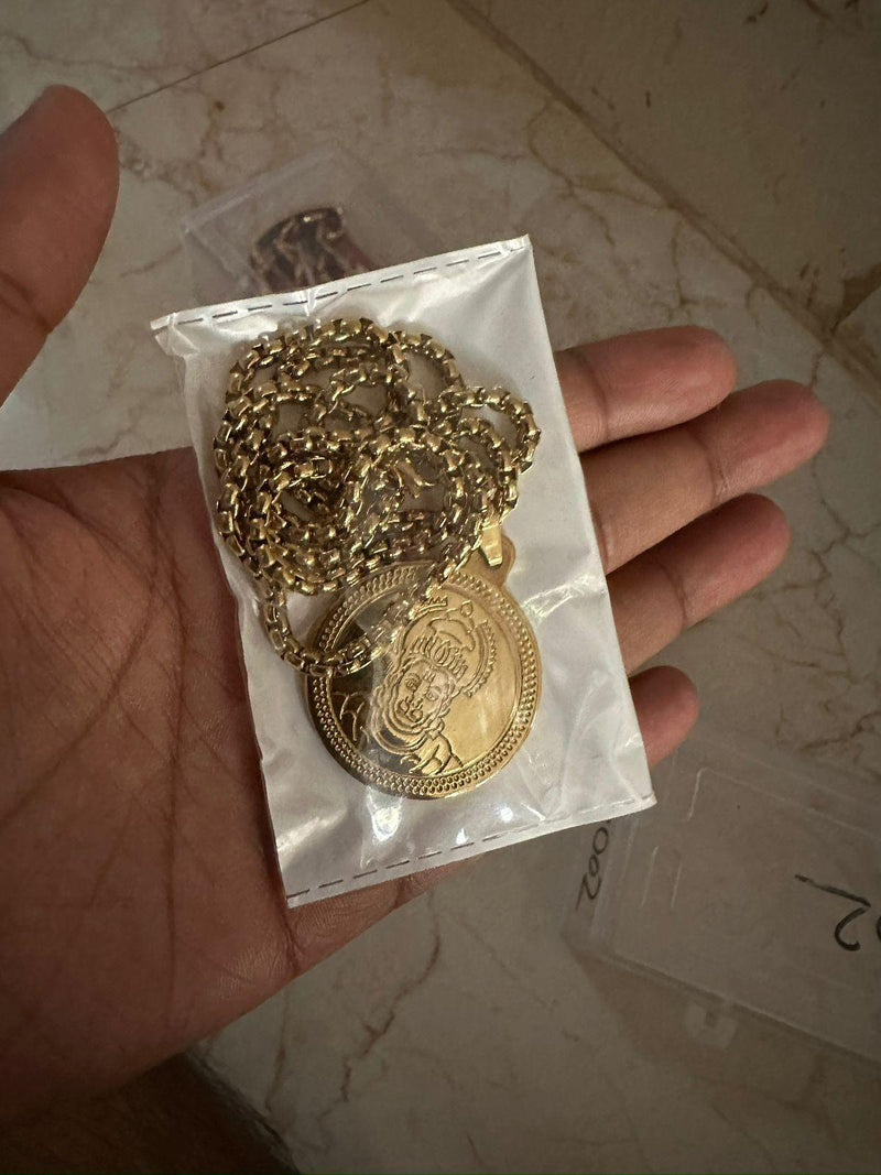 Gold Plated Hanuman Locket With Chain -  Store_name 