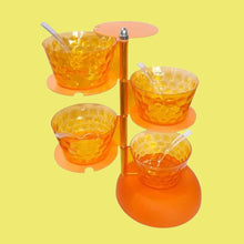 600ML Tower Pickle Stand 4 Layer Container Transparent with Lids Spoon 360 Degree Rotating Virgin Plastic Space Saving Kitchen Storage Mango Aachar Sauces Chutney Spices (MultiColor)