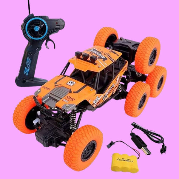 8 Wheeler Rock Crawler RC 8 Wheel Car Monster Truck Car 1:18 Scale Toys for 3+ Years Old Kids Boys (Multi-Color) (8 Wheeler Car)