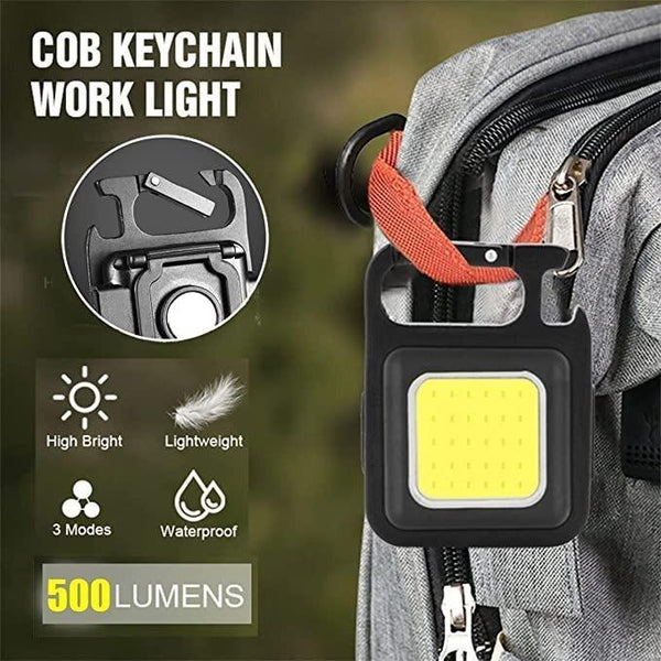 Mini LED COB Flashlight , Keychain Light, 500 Lumen Rechargeable Flashlights -  Store_name 