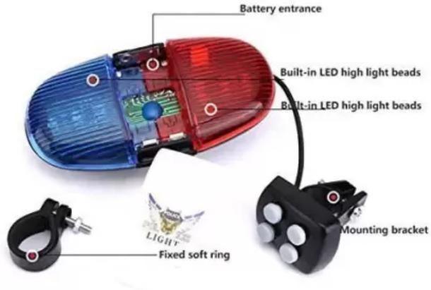 Police Sound Bike LED Light Kids Electronic Horn Siren -  Store_name 