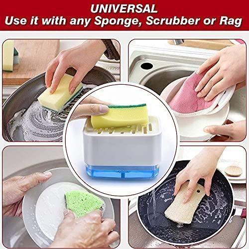 Liquid Soap Dispenser with Sponge Holder for Kitchen Sink -  Store_name 