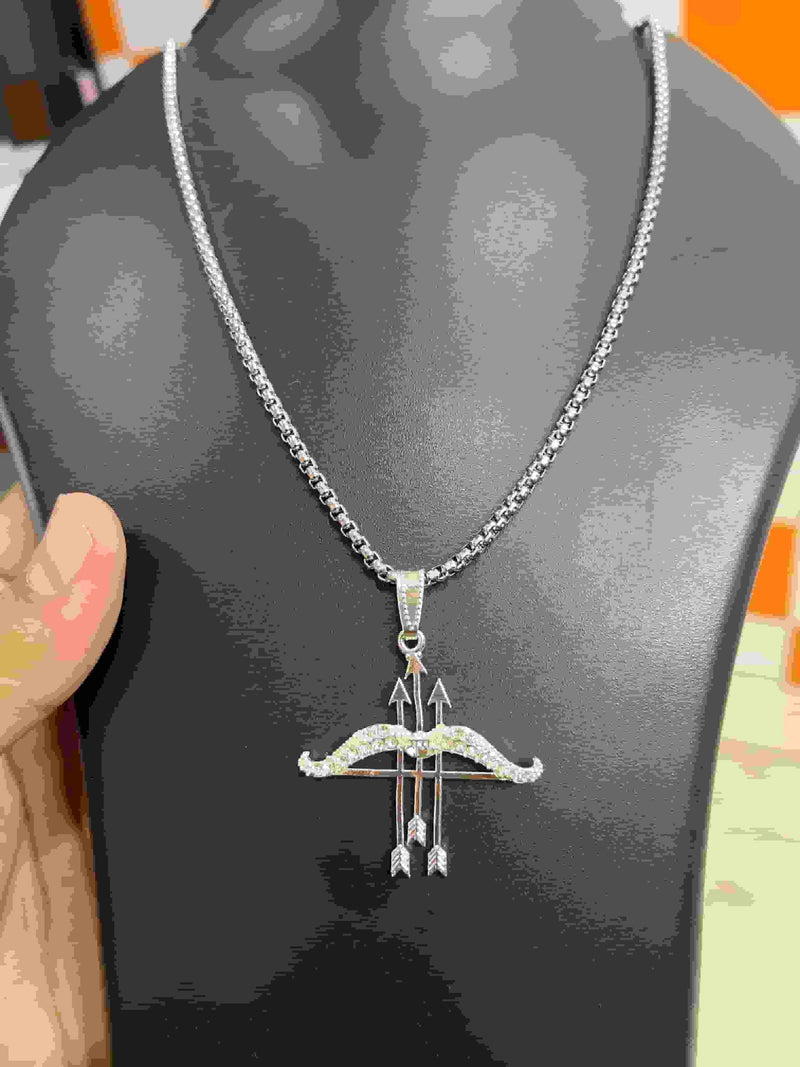 Ram Dhanush Silver Pendant Chain -  Store_name 