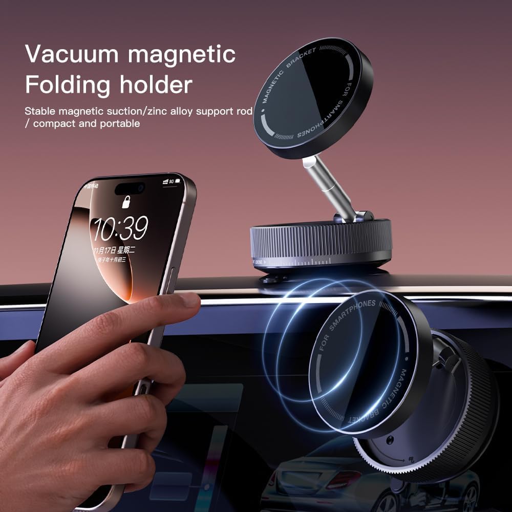 Powerful Car Magentic Mobile Holder With Suction