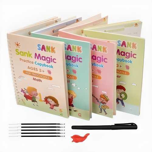 Sank Magic Practice Copybook (4 BOOKS,1 PEN,1 GRIP,10 REFILL) -  Store_name 