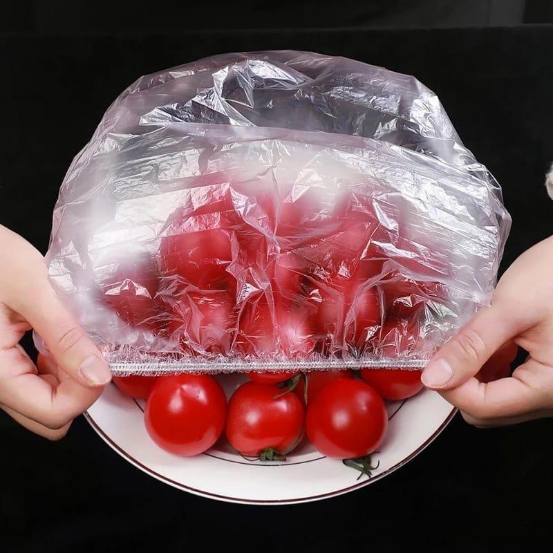 Food Covering Bag-Elastic Stretch Adjustable Bowl Lids Universa Plastic Bags Food Cover( 100 Pcs) -  Store_name 