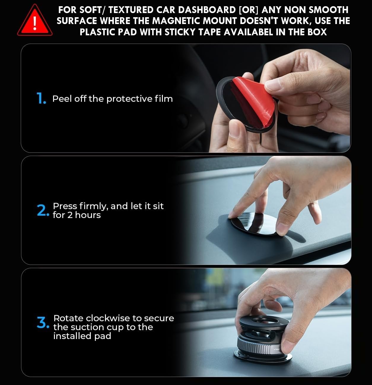 Powerful Car Magentic Mobile Holder With Suction