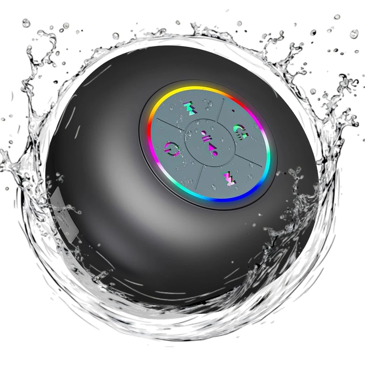 Bluetooth Shower Speaker – Waterproof LED Sound with Suction Cup