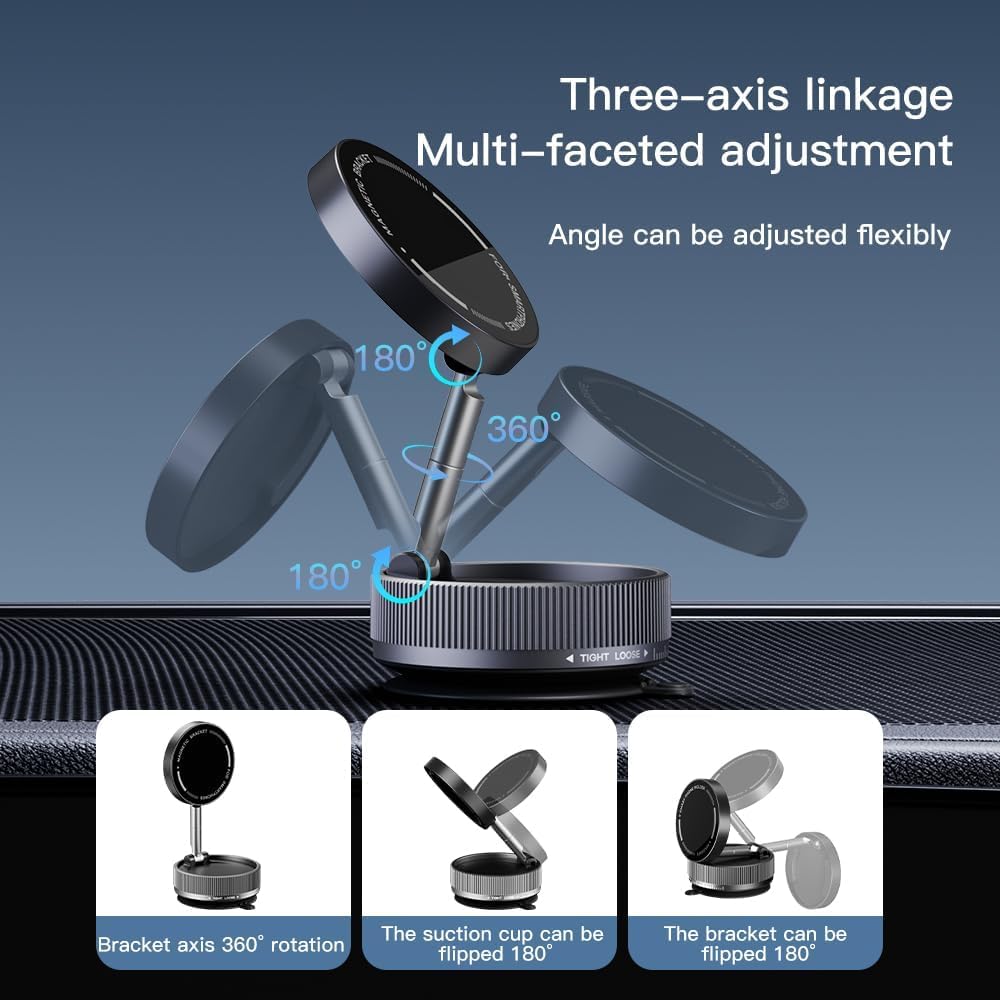 Powerful Car Magentic Mobile Holder With Suction