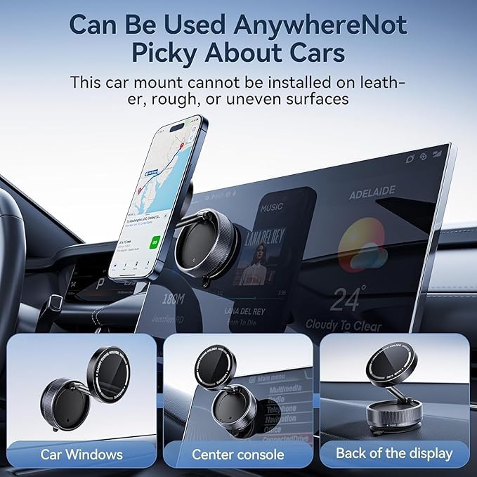 Powerful Car Magentic Mobile Holder With Suction