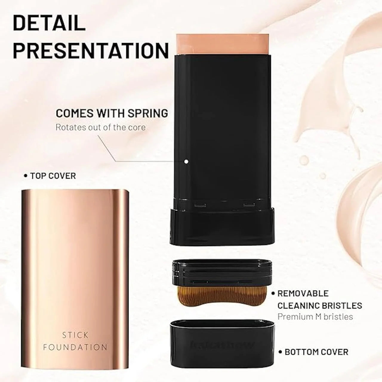 GlamStick™ – 2-in-1 Foundation with Built-In Brush