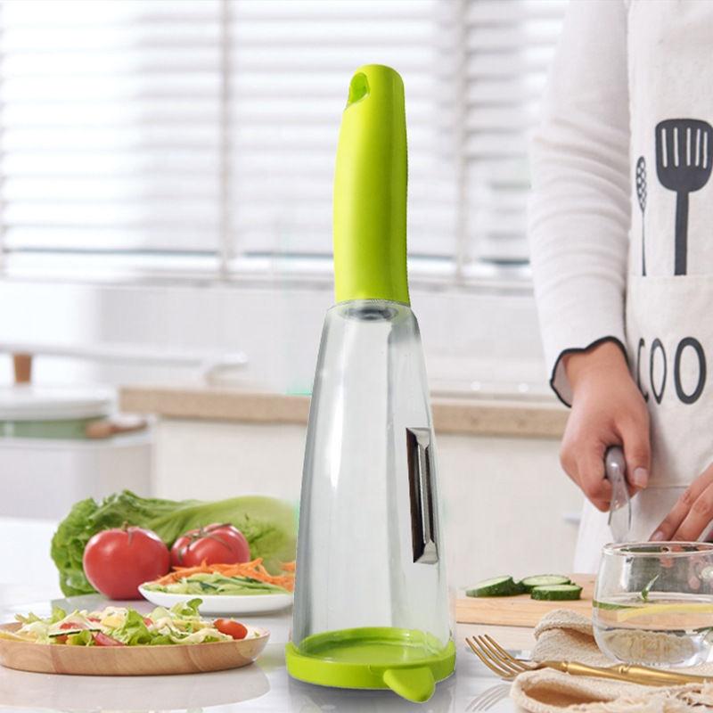 Peeler-Multifunction Kitchen Vegetable ,Fruit No Mess Peeler With Storage Container -  Store_name 