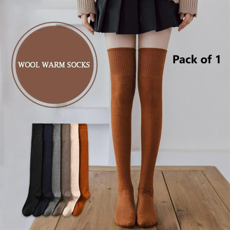 Wool Warm High Thigh Socks -  Store_name 