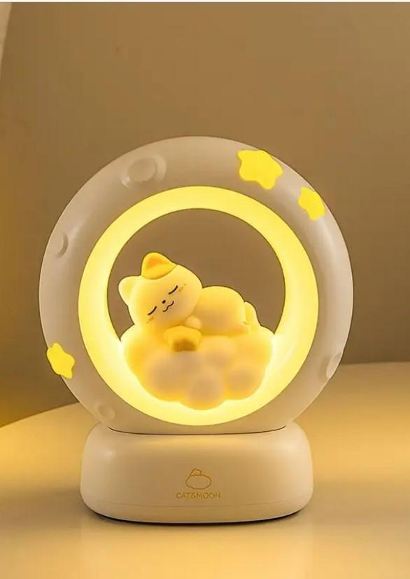 Sleeping Cat LED Night Light Lamp with Touch Control -  Store_name 